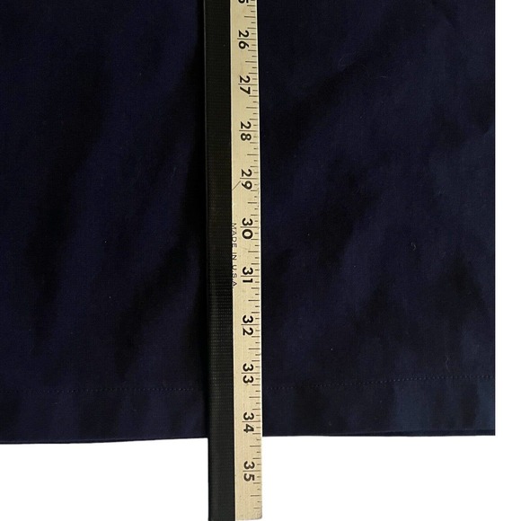 J Crew Dress Women’s Size XS Navy Blue Lace Up Front Short Sleeve Cotton Blend - Picture 8 of 8